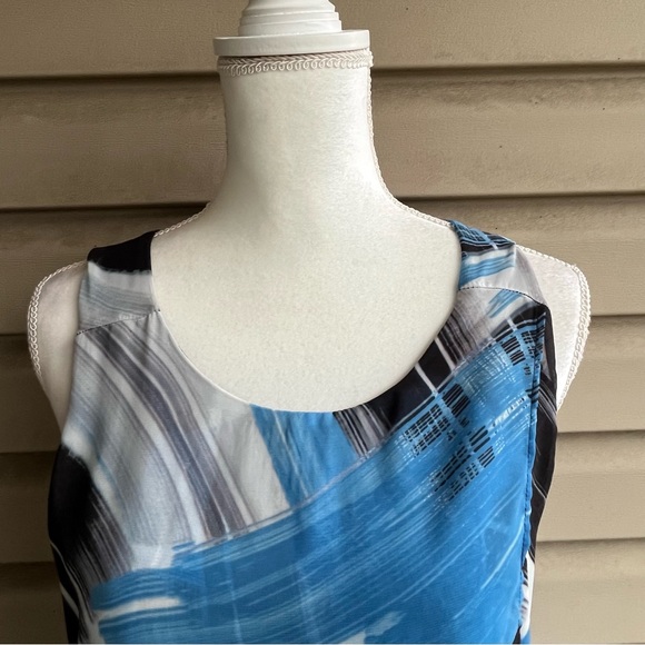 •Coldwater Creek• Abstract Print Sleeveless Dress - Size Small - Picture 3 of 9